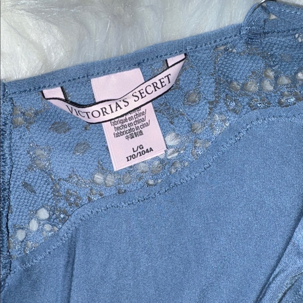Victoria’s Secret blue grey romper soft modal dream angels size L large - Picture 5 of 5